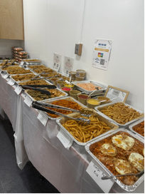 Sarang Kitchen catering table setup with full spread